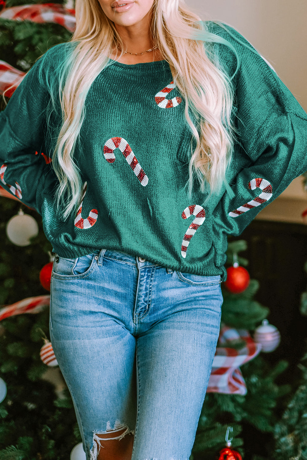 Candy Cane Sweater